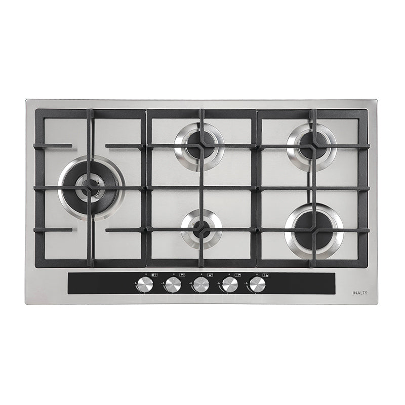 INALTO 90cm Stainless Steel Gas Cooktop with Wok Burner