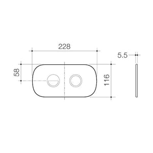 Contura II Invisi Series II® Round DC Dual Flush Button Panel
