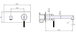 CADDENCE - Wall Basin /Bath Mixer