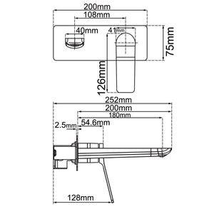 RUSHY - Wall Basin /Bath Mixer