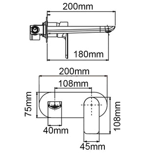 VOG -Wall Basin /Bath Mixer