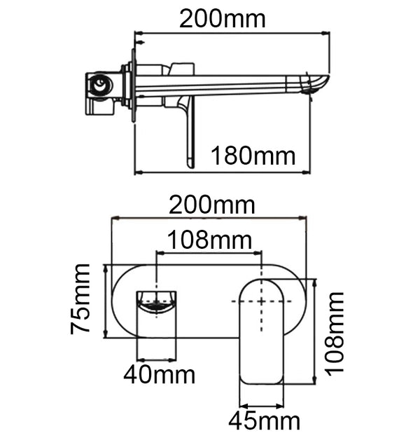 VOG -Wall Basin /Bath Mixer