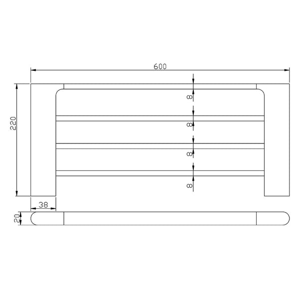 VOG - 600mm Towel Rack