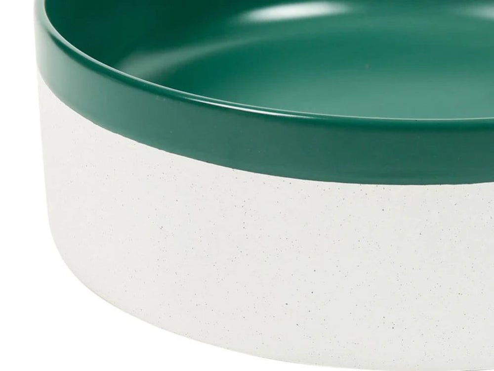 Colour Plus-37 Round Above-Counter Basin – Matte Green
