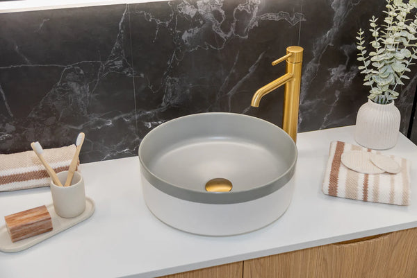 Colour Plus-37 Round Above-Counter Basin – Dark Grey