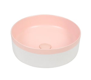 Colour Plus-37 Round Above-Counter Basin – Matte Pink