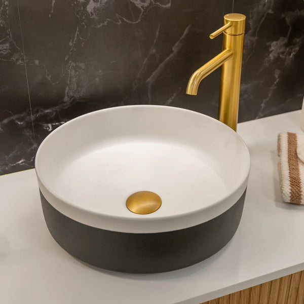 Colour Plus-37 Round Above-Counter Basin – Matte White