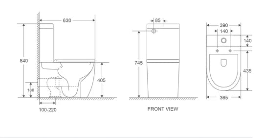 Cera Back-to-Wall Toilet Suite