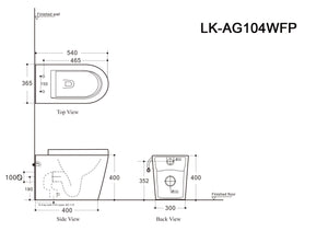 Agena R&T Inwall Floor Toilet Suite G30032+LK-AG104WFP