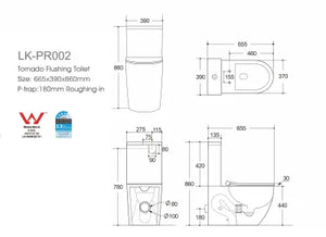 Procida Tornado Rimless Toilet Suite