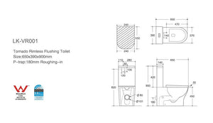 Verona Tornado Rimless Toilet Suite