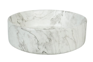 Mira 40 Round Above-Counter Basin – Matte White Ceramic