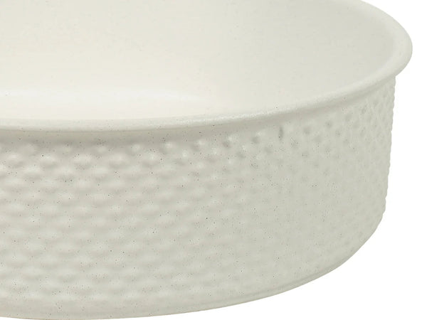 P-Tessina 38- 385mm Round Textured Ceramic Basin – Matte White.