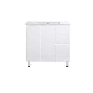PE900R | 900mm PVC White Vanity (Right Sided Drawer)
