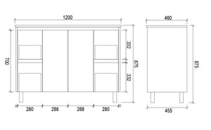 PS1200 | 1200mm PVC White Vanity