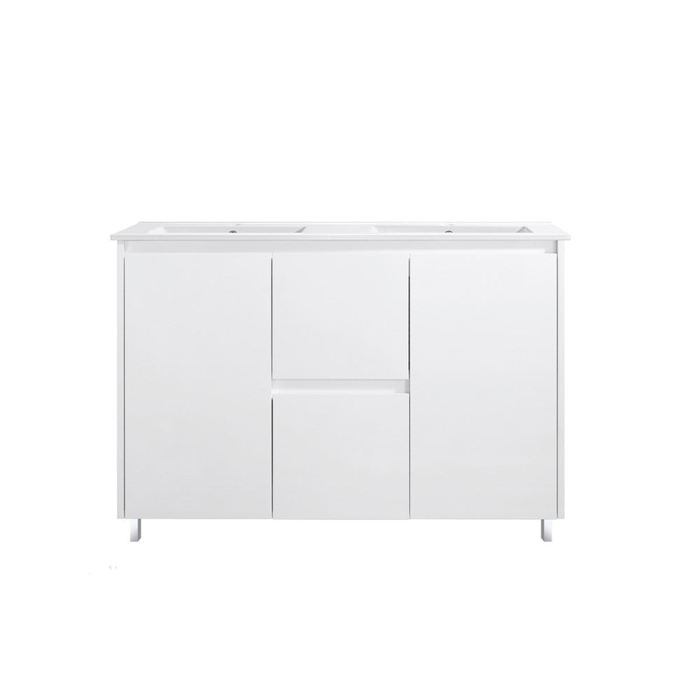 PS1200D | 1200mm PVC White Vanity (Double Bowl)