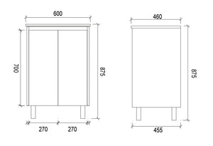 PS600 | 600mm PVC White Vanity