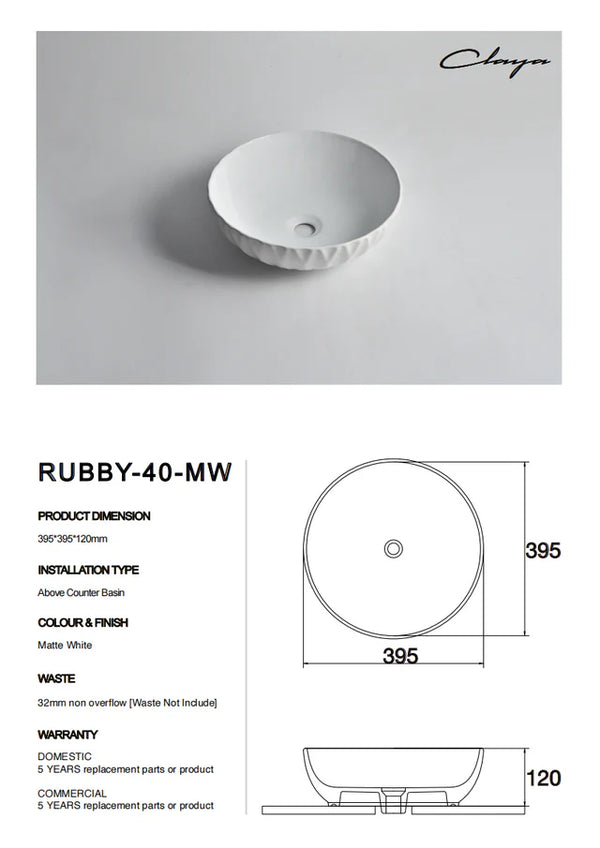 Rubby-40-Matte White