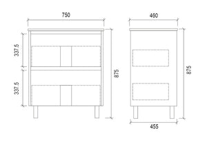 TD750 | 750mm PVC White Vanity