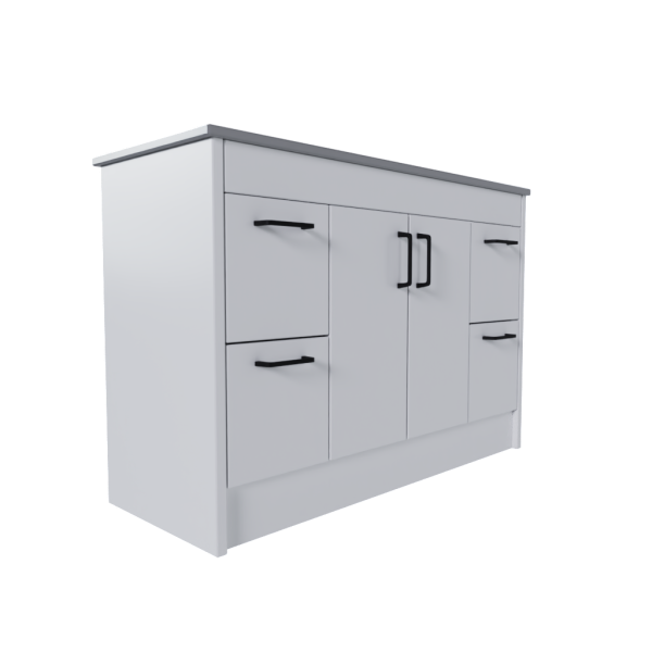 Shaker 2 Door 4 Drawer Freestanding Vanity Base Unit