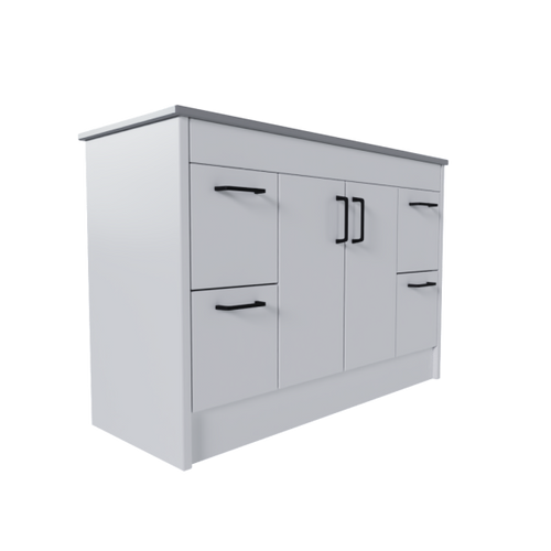 Shaker 2 Door 4 Drawer Freestanding Vanity Base Unit