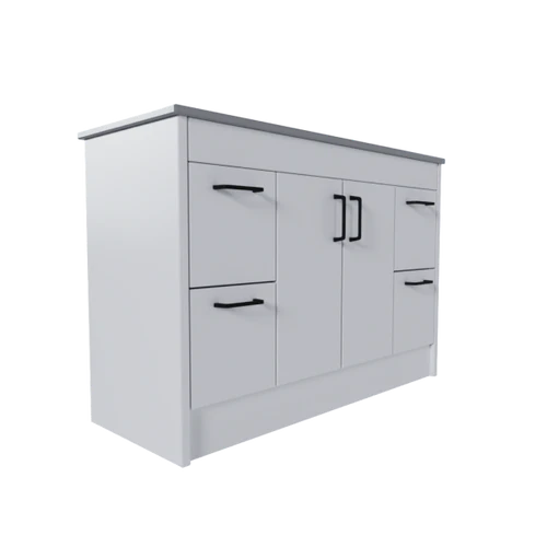 2 Door 4 Drawer Freestanding Vanity Base Unit