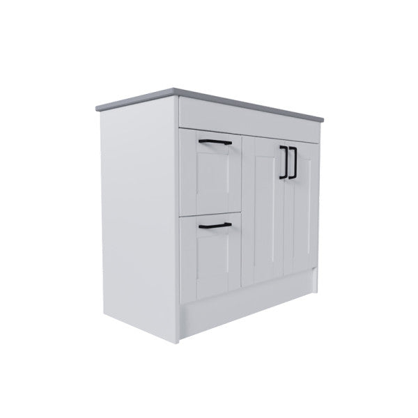 Shaker 2 Door 2 Drawer Left/Right-Hand Freestanding Vanity Base Unit