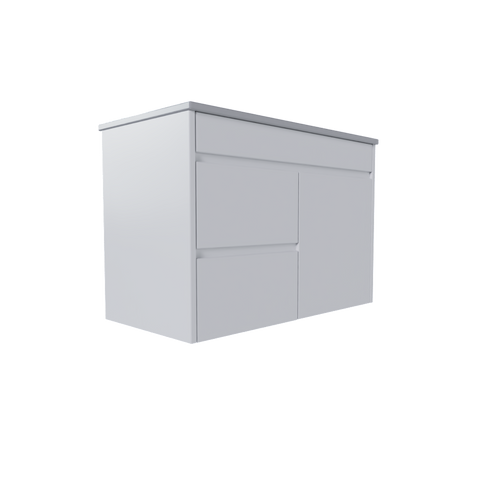 Sharknose 2 Door 2 Drawer Left-Hand/Right-Hand Floating Midsize (900mm) Vanity Unit