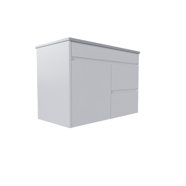 Sharknose 2 Door 2 Drawer Left-Hand/Right-Hand Floating Midsize (900mm) Vanity Unit